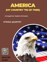 America (My Country, 'Tis of Thee) (String Quartet and Piano) P.O.D. cover Thumbnail